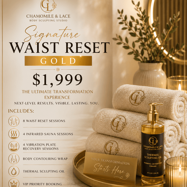 The Snatched Waist Gold Reset at Chamomile and Lace in New Orleans, LA